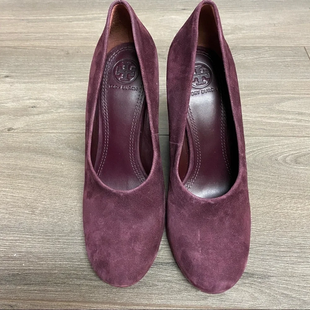 Tory Burch | Lucia Suede Chunky Heel Pumps Fig 7